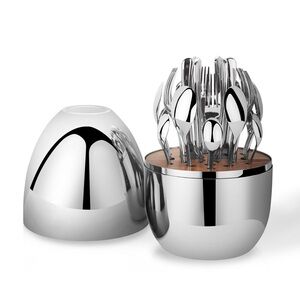 Stainless Steel Cutlery Set Egg Holder 24pcs, wedding gift, anniversary, NEW